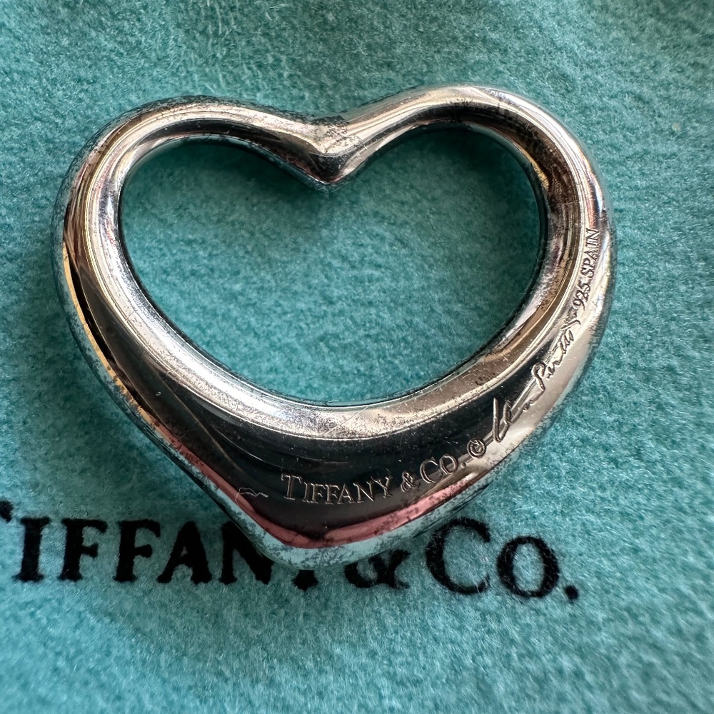 Tiffany & Co Elsa Peretti Open Heart Pendant 27mm - Picture 6 of 13